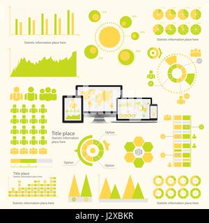 Große Reihe von Infografiken Elemente. EPS10. Vektor Stock Vektor