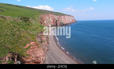 Fleswick Bay, St. Bees Head, Cumbria, Vereinigtes Königreich Stockfoto