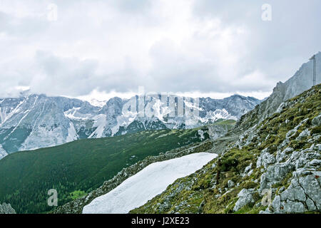 Der Nordkette Berg in Tyol-Alpen in Innsbruck, Österreich Stockfoto