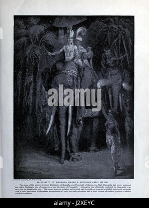 Ajatashatru von Magadha macht eine Mitternacht anrufen Stockfoto