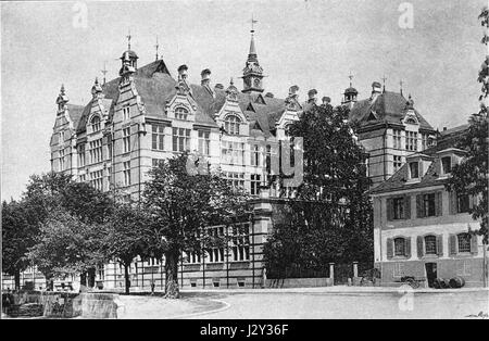 Akademie Architektur 1895 neue Board School Zürich Schweiz Süd-Ost Ansicht ALEX KOCH Architekt in London Stockfoto