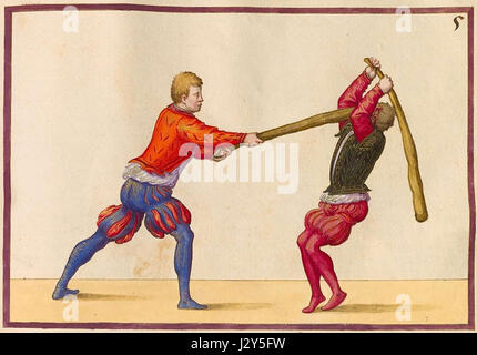 Dieser Titel bezieht sich wahrscheinlich auf ein Werk, das sich auf sportliche Kunst oder visuelle Darstellungen von Leichtathletik konzentriert. Das Bild oder Kunstwerk ist wahrscheinlich um dynamische Figuren in sportlichen Posen zentriert, die körperliche Stärke oder sportliche Bewegungen in der bildenden Kunst darstellen. Stockfoto