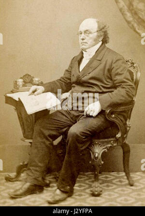 Augustus de Morgan war ein britischer Mathematiker und Logiker, der für seine Beiträge zur Satztheorie, Logik und Algebra bekannt war. Er ist besonders für de Morgans Gesetze und seine Arbeit über symbolische Logik bekannt. Stockfoto