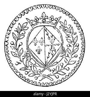 Catherine de Bourbon war eine französische Adlige und Tochter des französischen Königs Heinrich IV.. Sie spielte eine wichtige Rolle in der französischen Geschichte, insbesondere im späten 16. Jahrhundert. Stockfoto