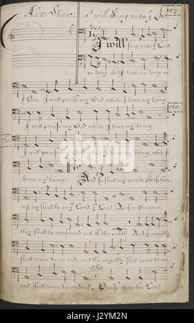 Alexander Shaw - ich will dem Herrn singen. (BL K.7.e.2. F. p147) Stockfoto