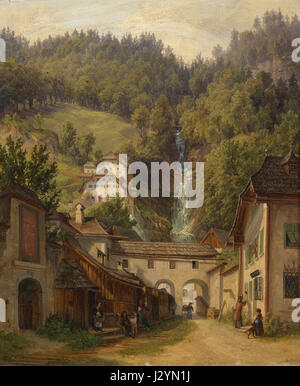 Anton Schiffer Motiv aus Hallstatt Stockfoto