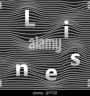 Wellenförmige Muster mit Linien Stock Vektor