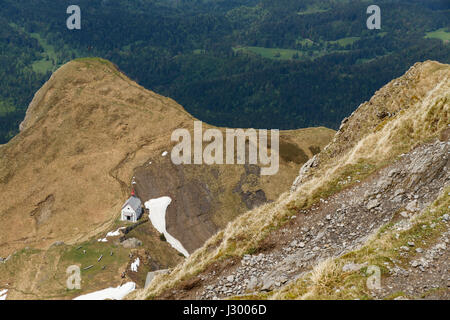 Alpine Kirchlein auf Mt Pilatus, Luzern, Schweiz Stockfoto