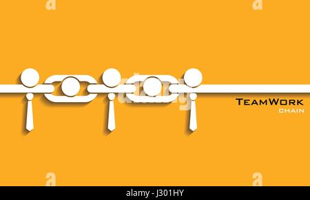 Teamarbeit-Konzept / partner in Kette, Vektor Stock Vektor