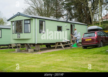 Karrageen Caravan und camping-Park, Bolberry, Hope Cove, South Devon, England, Vereinigtes Königreich. Stockfoto