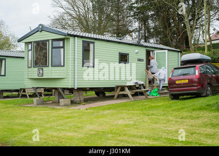 Karrageen Caravan und camping-Park, Bolberry, Hope Cove, South Devon, England, Vereinigtes Königreich. Stockfoto