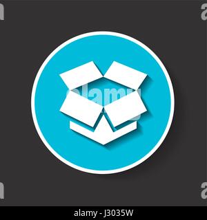 Dropbox-klassische Emblem-Symbol Stock Vektor