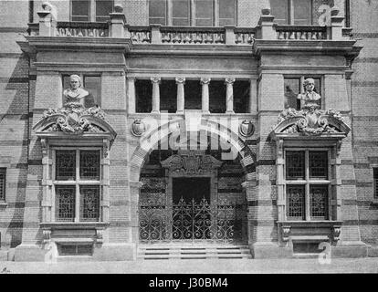 Akademie Architektur 1895 neue Board School Zürich Schweiz Principal Eingang ALEX KOCH Architekt in London Stockfoto