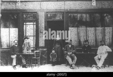 Das Auberge Ravoux ist ein historisches gasthaus in Auvers-sur-Oise, Frankreich, bekannt als die letzte Residenz des Künstlers Vincent van Gogh, wo er seine letzten Tage im Jahr 1890 verbrachte. Stockfoto