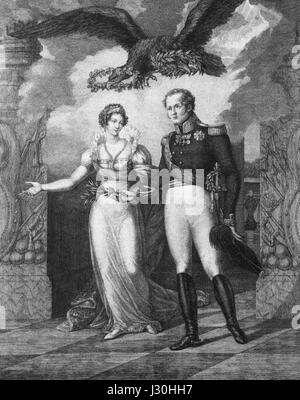 Alexander ich mit Frau von Cardelli (1814) Stockfoto