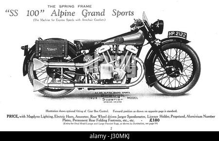 Brough Superior SS 100 Alpine Grand Sport Stockfoto