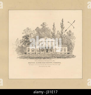 Belvoir, Albemarle County, Virginia, Residenz des US-Senator John Walker, 1790 (NYPL NYPG97-F85-422280) Stockfoto