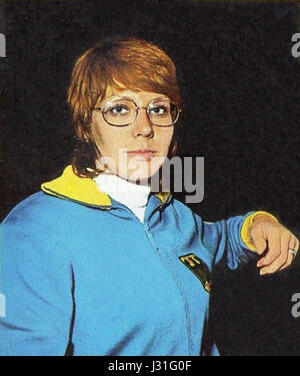 Heide Rosendahl ist eine renommierte deutsche Langspringerin, die für ihre sportlichen Leistungen in den 1970er und 1980er Jahren gefeiert wurde Sie gewann mehrere olympische Medaillen und stellte während ihrer Karriere Weltrekorde auf und festigte ihr Vermächtnis in der Leichtathletik-Geschichte. Stockfoto