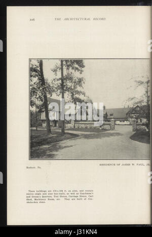 Architectural Record Feb 1904 p.106 Stockfoto