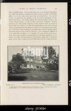 Die Ausgabe des *Architectural Record* vom Februar 1904 zeigt architektonische Entwürfe, Trends und Innovationen des frühen 20. Jahrhunderts. Diese Publikation ist eine wichtige Ressource in der Geschichte der Architektur und zeigt wichtige architektonische Bewegungen, einschließlich der Moderne und des Designs des frühen 20. Jahrhunderts. Stockfoto