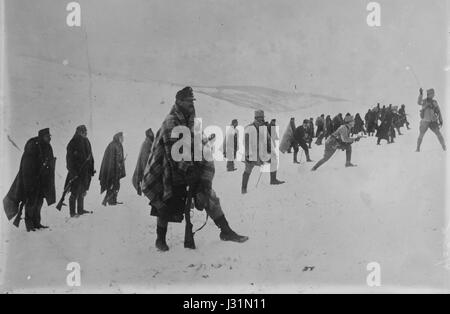 Austro-ungarische Truppen voran in den Karpaten Stockfoto