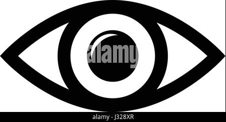 Symbol des Auges, Vorlage für das Logo auf weißem Hintergrund Stock Vektor