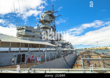 Schlachtschiff Missouri memorial Stockfoto