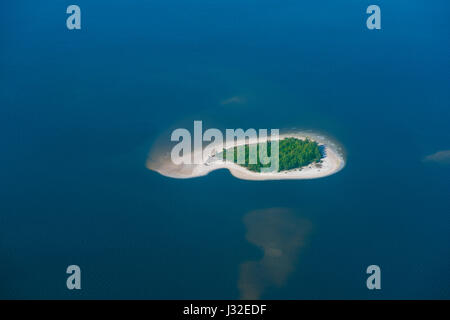 Remote-Insel Luftbild Stockfoto