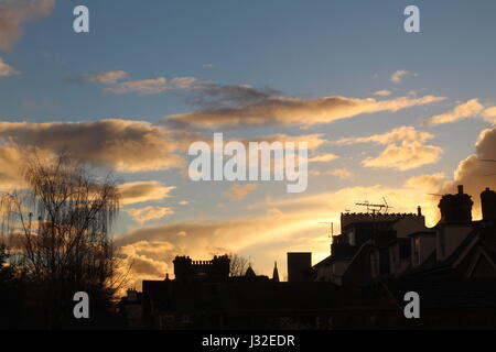 Der Himmel aus meinem Fenster - Chiswick, London Stockfoto