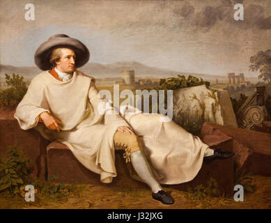 Johann Heinrich Wilhelm Tischbein 1751 bis 1829, Goethe in der Morgenrock Campagna, Goethe in der römischen Campagna 1787. Öl auf Leinwand Stockfoto