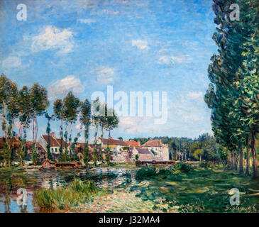 Alfred Sisley. Gemälde mit dem Titel "Moret, Bords du Laing" von Alfred Sisley (1839 – 1899), Öl auf Leinwand, 1892 Stockfoto