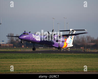 G-JECM Flybe De Havilland Canada DHC-8-402Q Dash 8 cn4118, ausziehen von Schiphol (AMS - EHAM), den Niederlanden pic1 Stockfoto