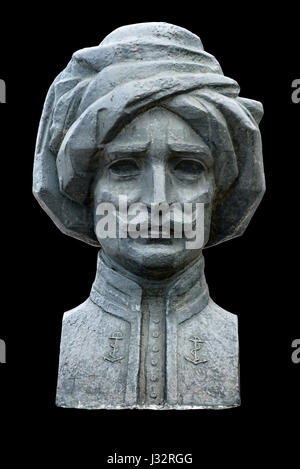 Statue von Hassan Pascha El Eskandrani, berechtigt Prince of The Seas, Gesicht Stockfoto