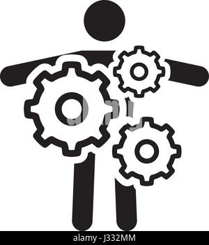 Wichtigsten Personen-Symbol. Business-Konzept. Flaches Design. Stock Vektor