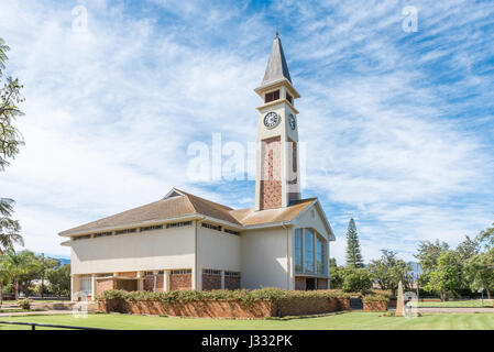 BONNIEVALE, Südafrika - 26. März 2017: The Dutch Reformed Church in Bonnievale, einer Kleinstadt in der Provinz Western Cape Stockfoto