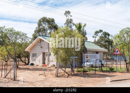 BONNIEVALE, Südafrika - 26. März 2017: das Büro der Notfalldienste in Bonnievale, einer Kleinstadt in der Provinz Western Cape Stockfoto