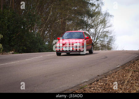 Volkswagen Golf GTI Mk3 gebaut in den 1990er Jahren getrieben auf Longcross testen Schaltung, Rennstrecke Chobham, Surrey, England, UK Stockfoto