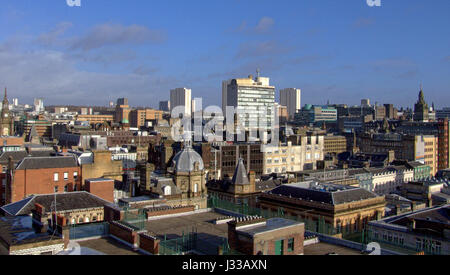 panoramische Luftaufnahme des Stadtzentrum von Glasgow aus dem Leuchtturm Stockfoto