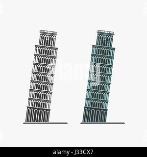 Pisa Turm Vector Symbol Stock Vektor