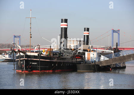 Oskar Huber, Museumsschiff, Duisburg - Ruhrort, Deutschland, Europa Stockfoto