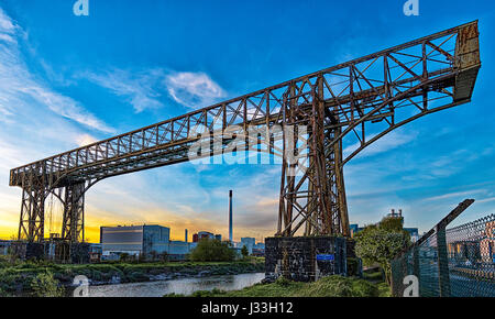 Schwebefähre Warrington Stockfoto