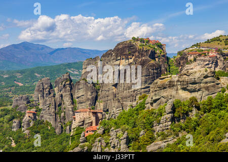 sehen Sie sich auf eines der Meteora-Klöster Stockfoto