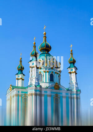 Blick auf die St.-Andreas Kirche in Kiew, Ukraine Stockfoto