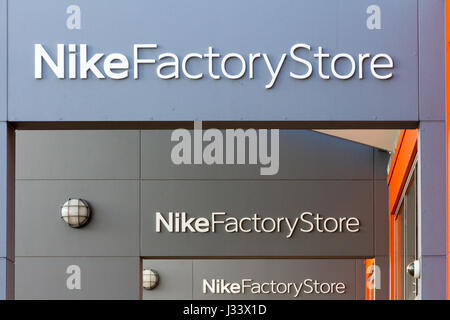 Nike Factory Store in Sufer Paradies, Gold COast, Queensland, Australien Stockfoto