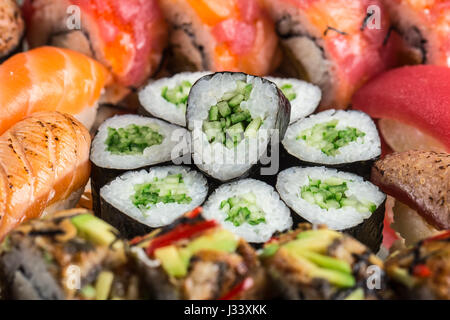 Sushi Set hautnah Stockfoto