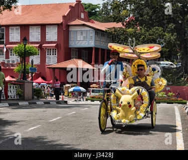 Rikscha (Rikscha) in UNESCO World Heritage Malacca, Malaysia Stockfoto