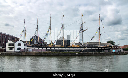 Ansicht der SS Great Britain, eine berühmte Passagierdampfer in Bristol Stockfoto