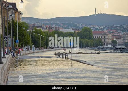 Überfluteten Budapest Stockfoto