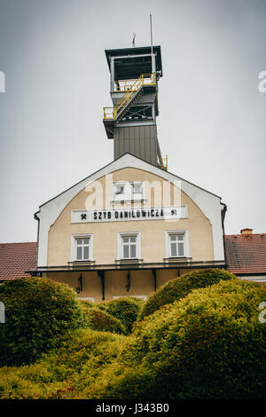 Wieliczka, Polen 20. Oktober 2016. Salz Minenmuseum in Wieliczka. Eines der wichtigsten Wellen nach unten in die Mine - Unesco unterirdischen Salz mine Museum. Stockfoto