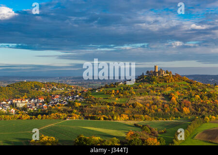 Burg Gleiberg, Burg Gleiberg in Wettenberg Krofdorf-Gleiberg, Hessen, Deutschland. Innere, obere ältere Teil um das Jahr 900, heute Ruine gebaut. Stockfoto